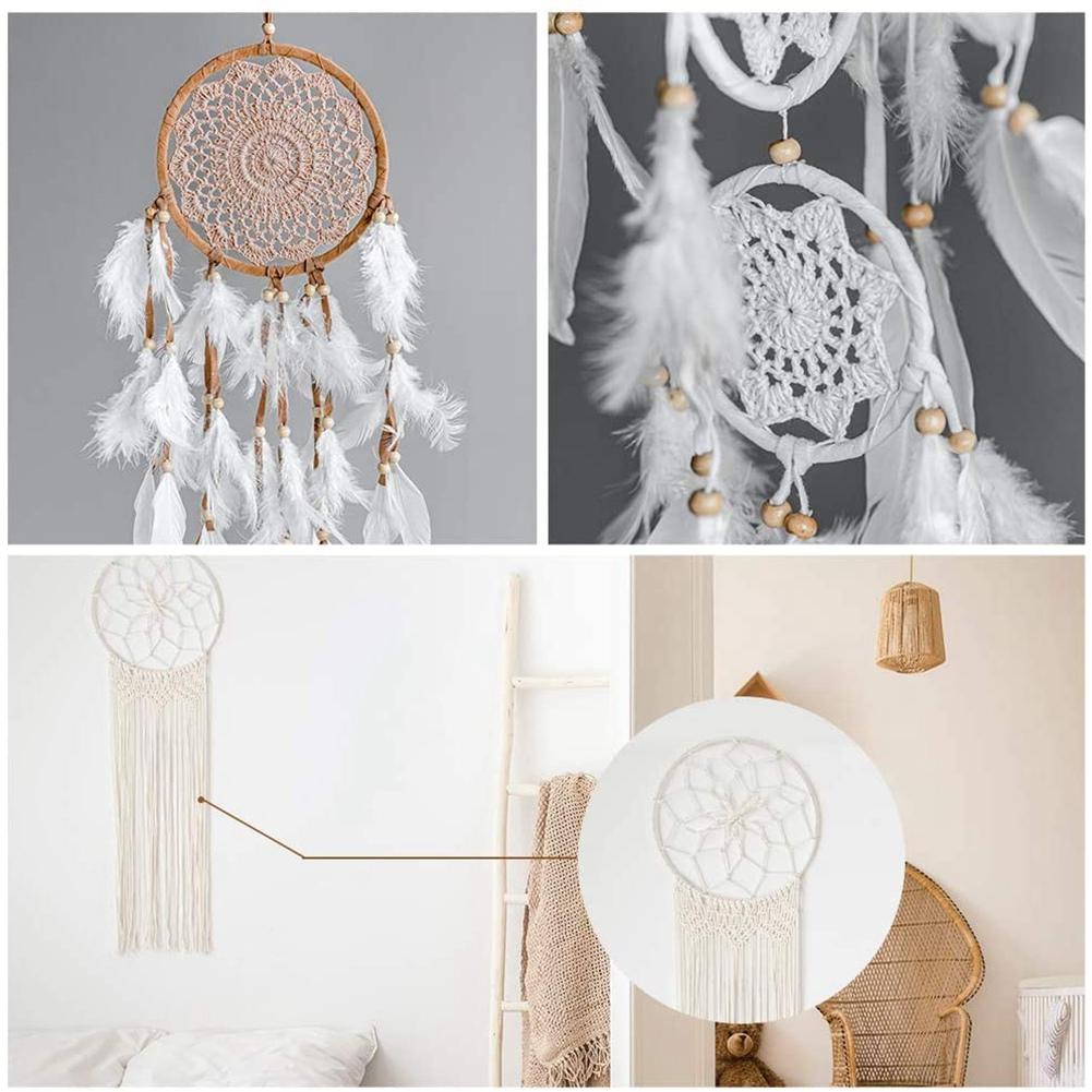 

Bamboo Floral Hoops Wreath Rings Macrame Hoop Rings For DIY Wedding Christmas Wreath,Dream Catcher Crafts 26Cm