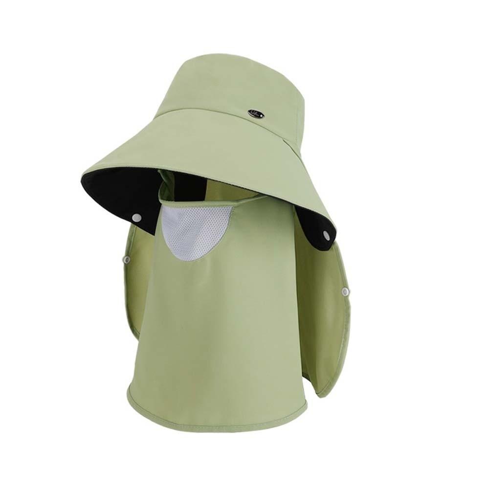 Wide-brimmed Sunshade Shawl Cap Anti-UV Mask Picking Tea Hat Cycling Cap Neck Protection Hat  Women