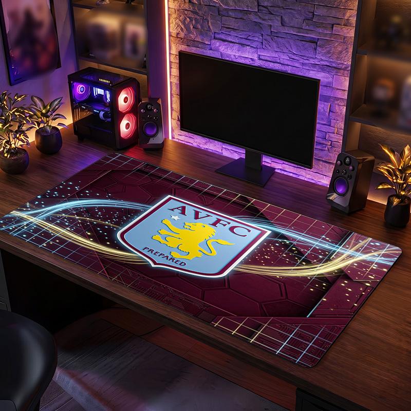 Aston Villa Football Print Large Mouse Pad, Anti-Slip Extended Gaming Desk Mat for Office Home