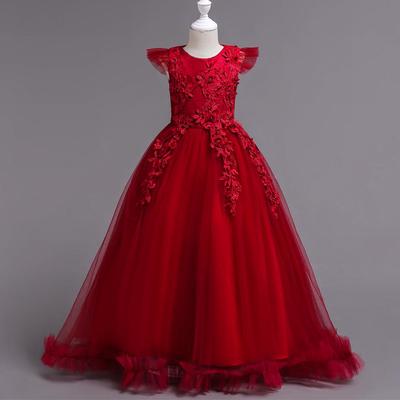 Abito da sera in tulle da principessa per bambine - Abito da spettacolo e da festa per bambini