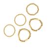 Pack of 5 Adjustable Metal Bracelet Set Stackable Wrist Jewelry Versatile Handchain For Casual and Formal Event