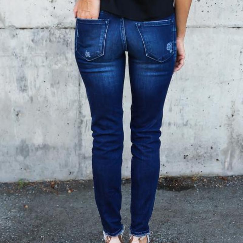 GMXIA Slimming Pressure Pleat Hole Breaking Stretch Pencil Leggings