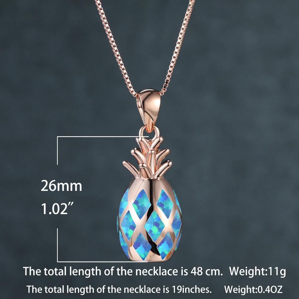 Neue Ananas-Halskette für Damen Vielseitiger europäischer und amerikanischer Stil Mode Koreanische Version Minimalistisch