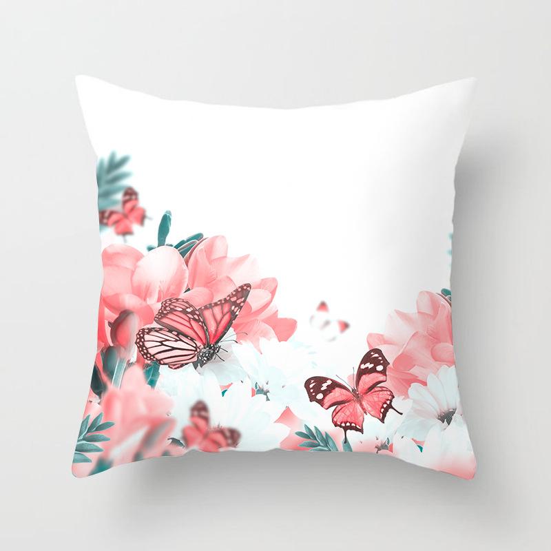 New Butterfly Flower Series Pillowcase Home Sofa Decoration Pillow Cushion Cover Wedding