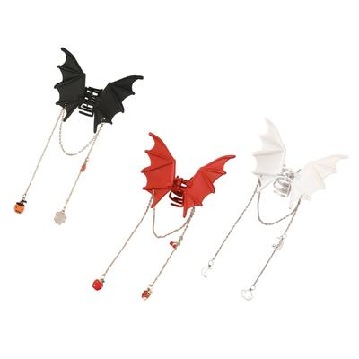 Halloween Bat Hair Clips for Women Tassels Bat Wing Hair Claw Clips Barrettes Punk Gothic Hair Styling Accessories Gift
