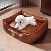 PU Summer Urine Proof Dog Bed Sofa Removable Washable Medium Large Dog Bed Sleeping Pad Cute Luxury Pet Beds Chihuahuas Supplies