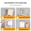 Type 86 Waterproof Self-Adhesive Switch Cover, Splash-Proof Box for Bathroom