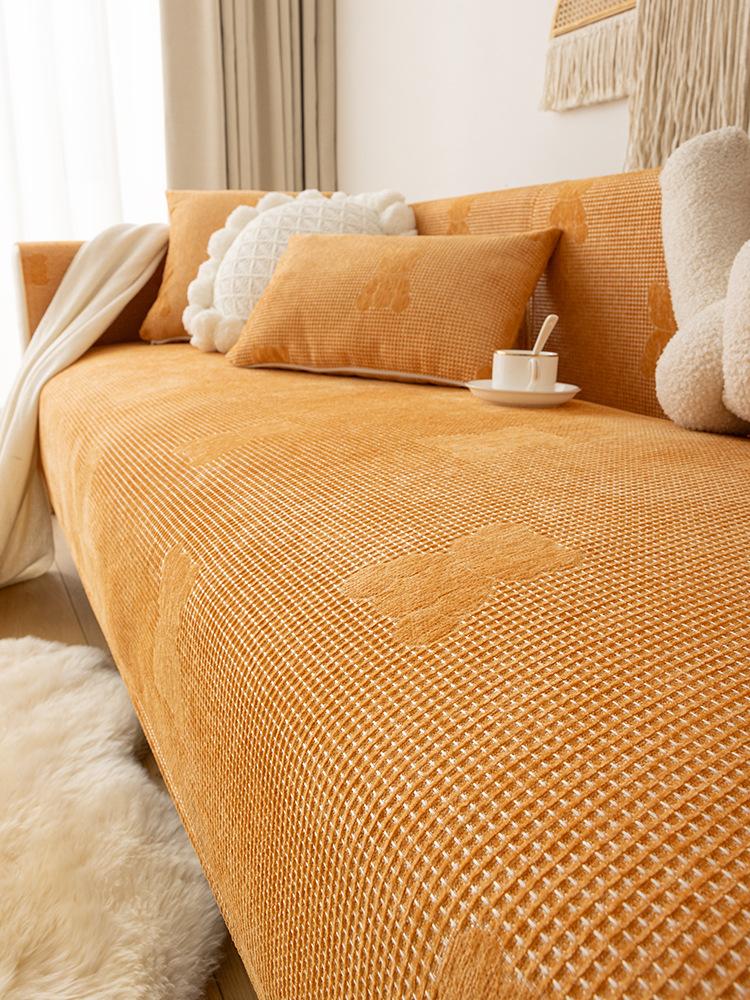 Легкая синель, роскошная минималистичная подушка для дивана, нескользящая четырехсезонная универсальная подушка для сиденья, универсальный универсальный чехол для дивана, тканевое полотенце 70*70cm