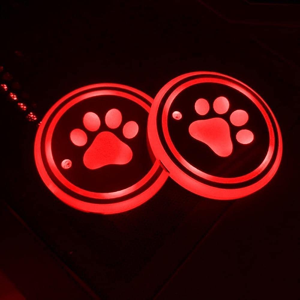 Zhonghua LED Coaster, 2 Pack Car Cup Lamp Holder, Beauty LED Coaster Lamp Holder