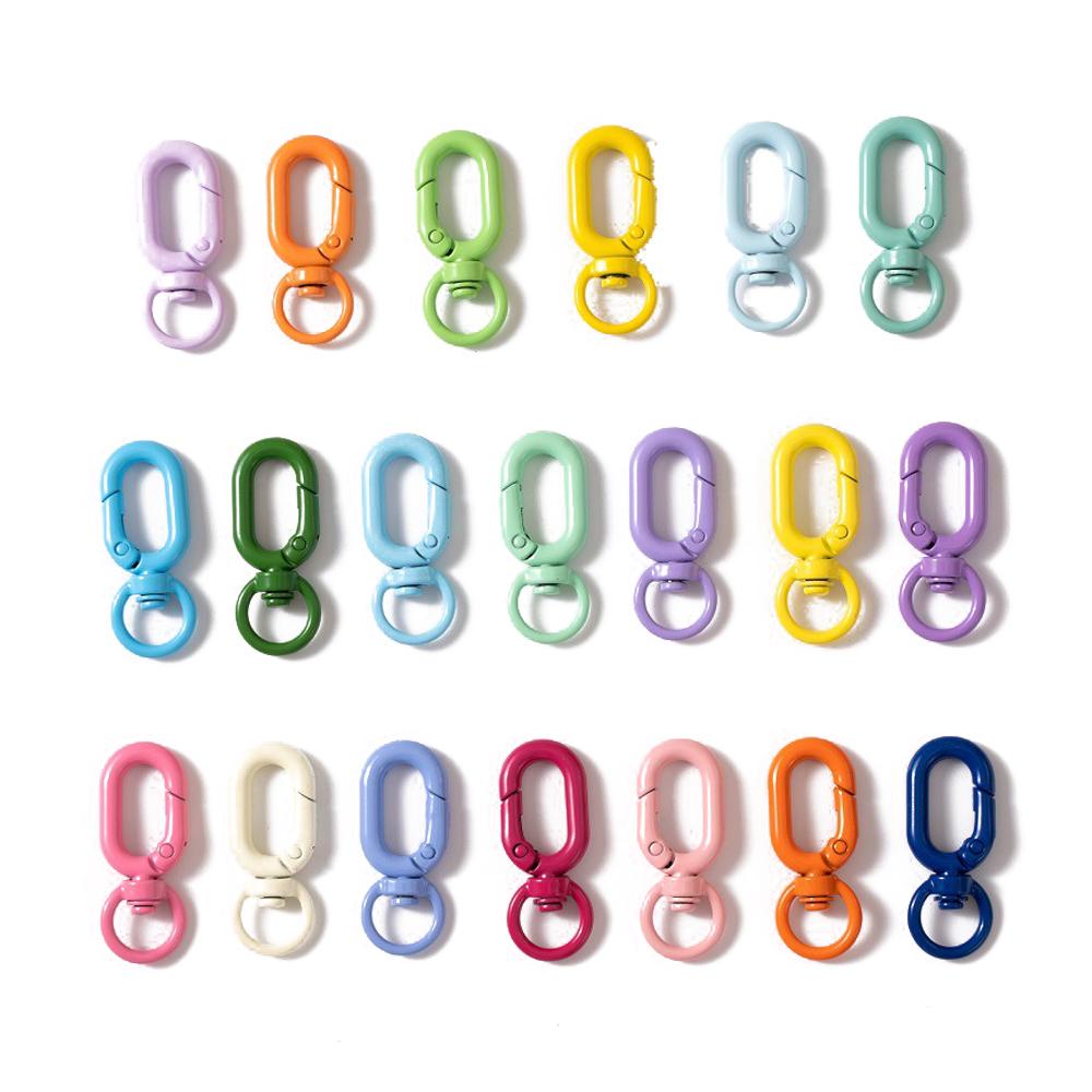 5pcs Colorful Metal Lobster Claw Clasps Swivel Lanyards Trigger Strap with Key Ring DIY Accessories for Bag Key Chains Connector