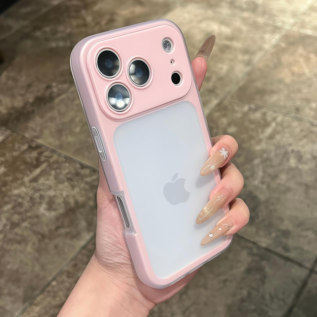 Luxury 2 In 1 Candy Color Matte Phone Case For iPhone 13 14 15 16 17 Pro Max Plus Air Shockproof Bumper Back Cases Cover