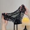 Bow Lace Flower Panties Transparent Lace Mesh Briefs Fashion Women Underwear  Girl