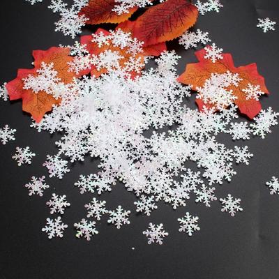 Multi-color Christmas Snowflakes Confetti Glitter 1.5cm/2cm/3cm Artificial Snowflakes DIY Snowflake Sequins Wedding