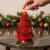 Colorful Rotatable Wave Christmas Tree Plastic Star Top Christmas Tree  Desktop Decoration
