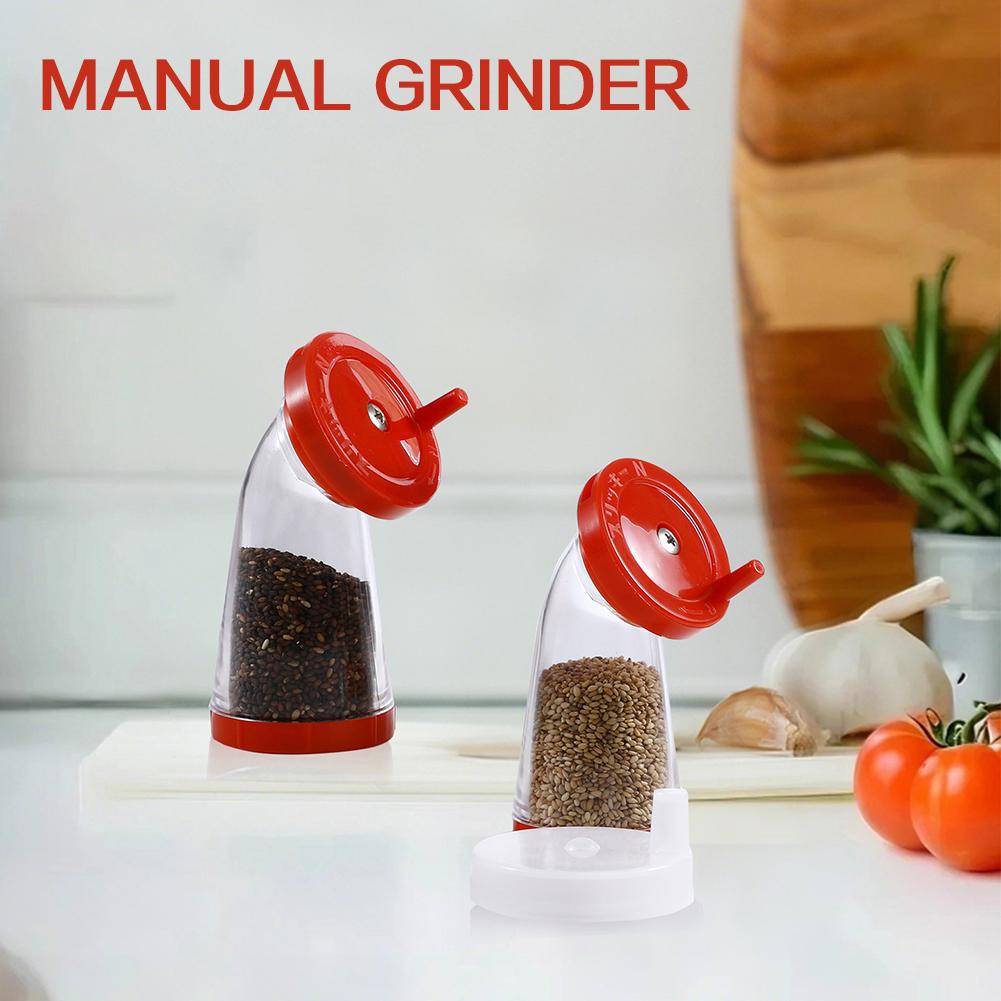 Sesame-Seed Grinder,75ml Sesame-Seed Dispenser,Multifunctional Kitchen Seed-Grinding Tool,Manual Sesames Mill For Kitchen