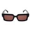 VIVIENNE WESTWOOD Mirror Leg Sculpted Saturn Logo Design Square Sunglasses Unisex Sunglasses Black VW5089-1-001