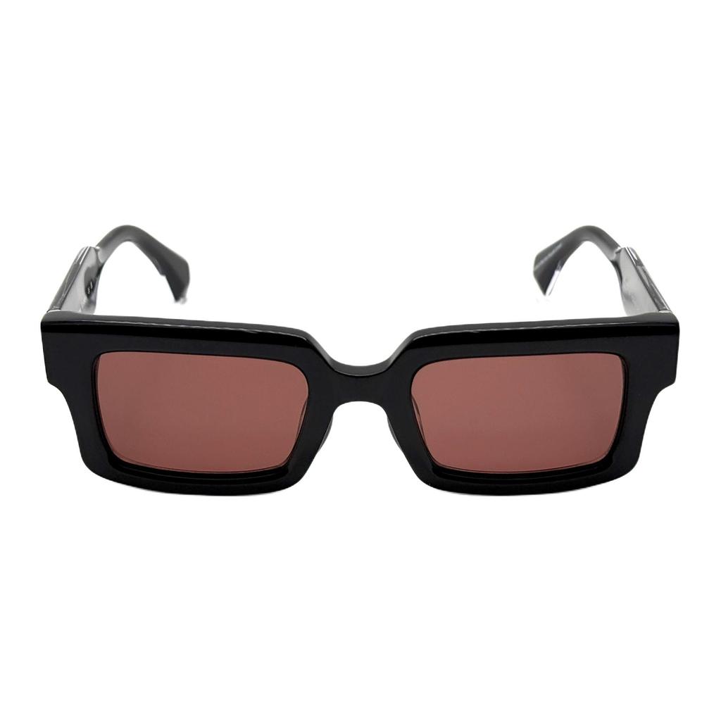 VIVIENNE WESTWOOD Mirror Leg Sculpted Saturn Logo Design Square Sunglasses Unisex Sunglasses Black VW5089-1-001