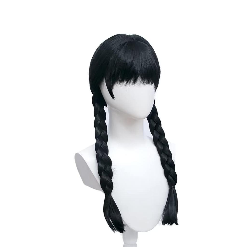 Midoriya Wednesday Cosplay Wig, High-Quality Wednesday Wig, Costume, Halloween, School Festival, Festival, Cosplay Wig