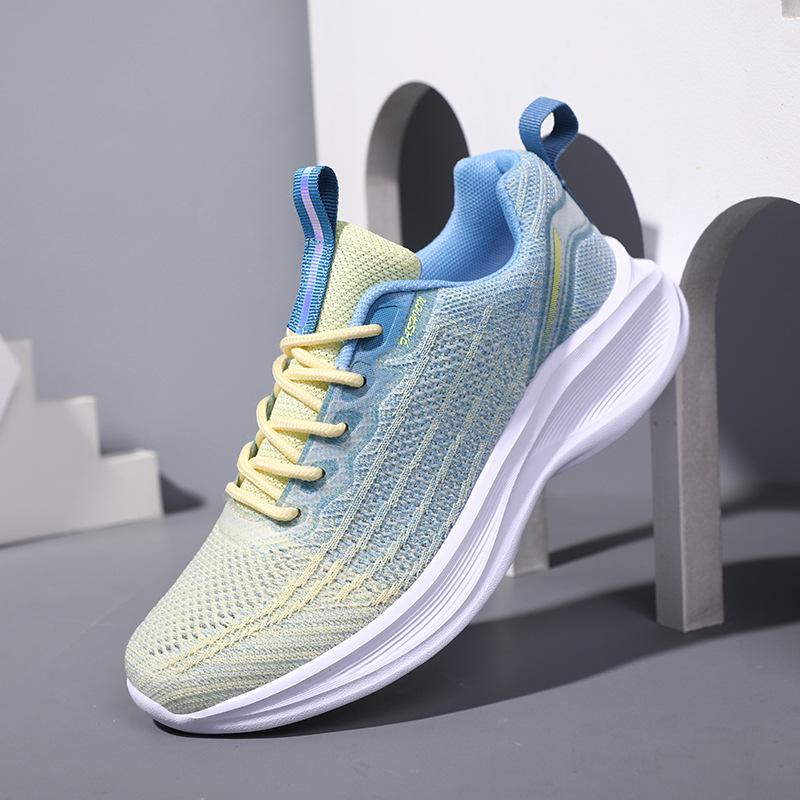 Manufacturer Flying Weaving Sports Women's Shoes 2025 New Lightweight, Breathable and Non-slip Soft-soled Running Shoes Casual Travel Shoes