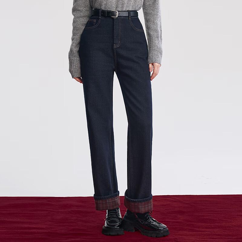 Betu Women's Fleece-Lined Straight-Leg Jeans