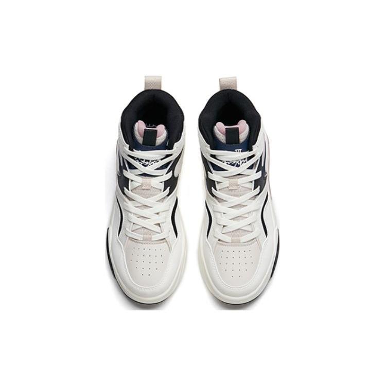 New Anta Flame 3.0 Warm And Wear Resistant High Top Skateboard Shoes Women's White Black Purple 122248088-8