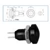 Car Momentary Push Button Swicth 1A 24V 8mm Mini Push Button Power Switch Zinc-Aluminium Alloy Shell for 8mm Mounting Hole(Black)