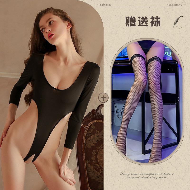 Sex Underwear Sexy Passion Pajamas Open Crotch Free Pure Desire Suit Onesie Uniform Temptation 425