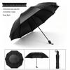 Extra-Large Folding Double Person Sunshade Umbrella with Black Glue Protection