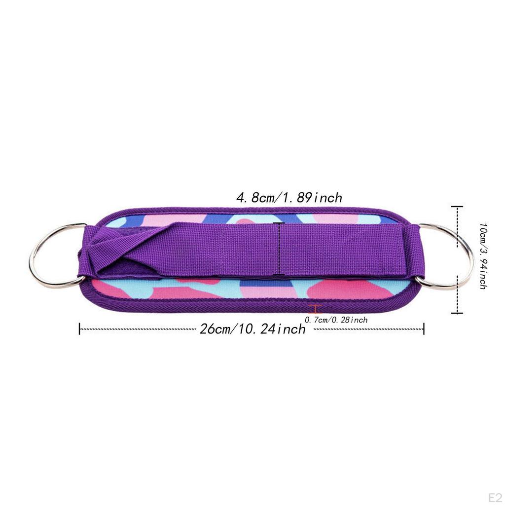 2 Pieces Ankle Straps for Cable Machine Cuff Kickbacks Lightweight 7mm Thickness D Ring