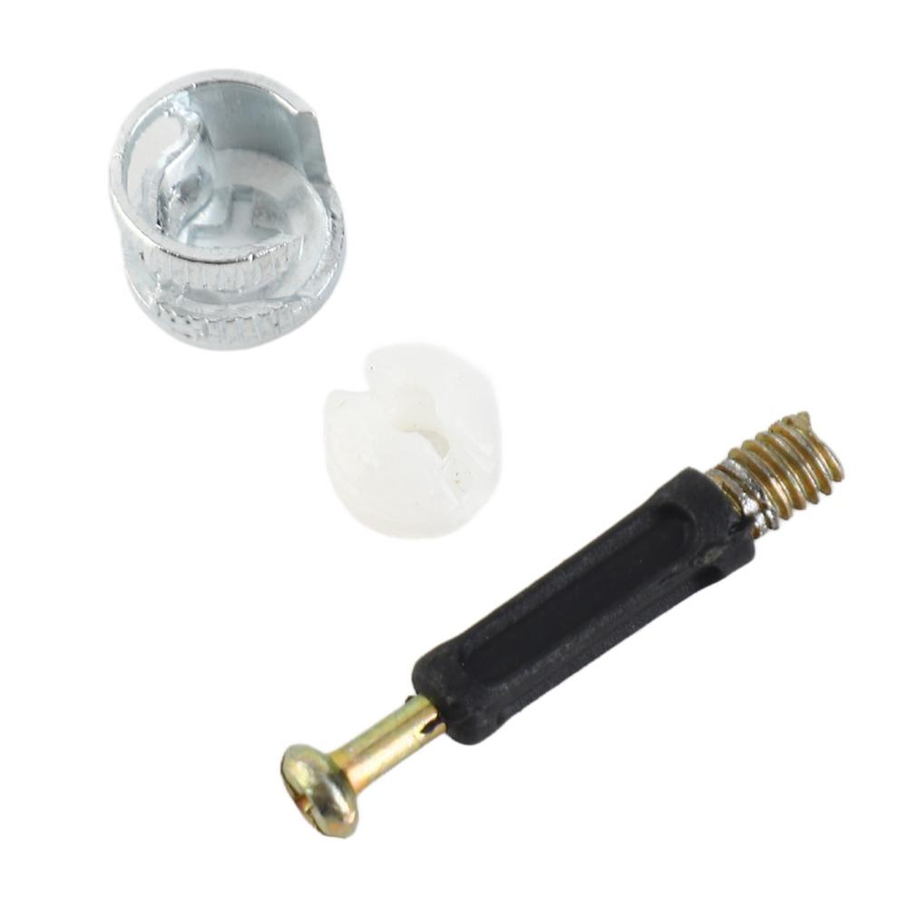 20PCS Durable Eccentric Wheel Connecting Piece Threaded Dowel Screws For DIY Furniture