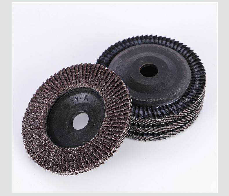 

100mm Flap Wheel: 4-inch Thickened, Wear-Resistant Plastic Cover for Metal Polishing 100 Diameter, 16 Inner Hole, 120 Grit