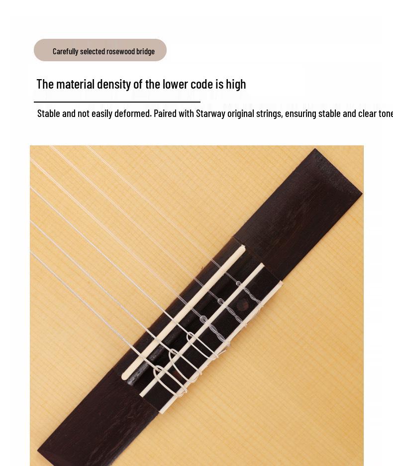 39palcová matná klasická kytara pro začátečníky