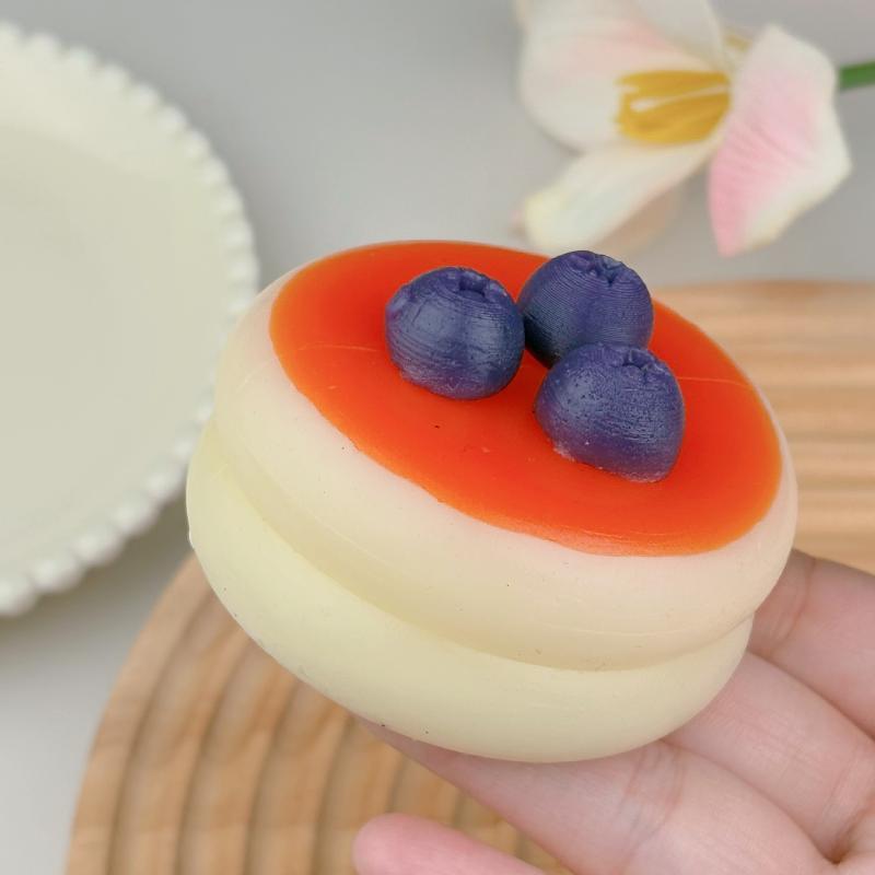 New Cheese Cake Cube Stress Ball Shapeable Squeeze Non-Bounce Fidget Toy Sensory Anti-Stress Festival Gift For Kids Adult