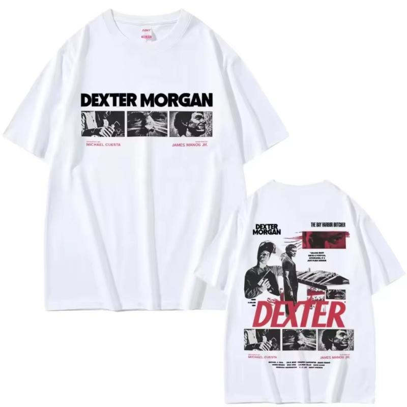 

2025 Summer/Autumn Dexter themed printed T-shirt loose and trendy men s and women s sportswear top 3XL