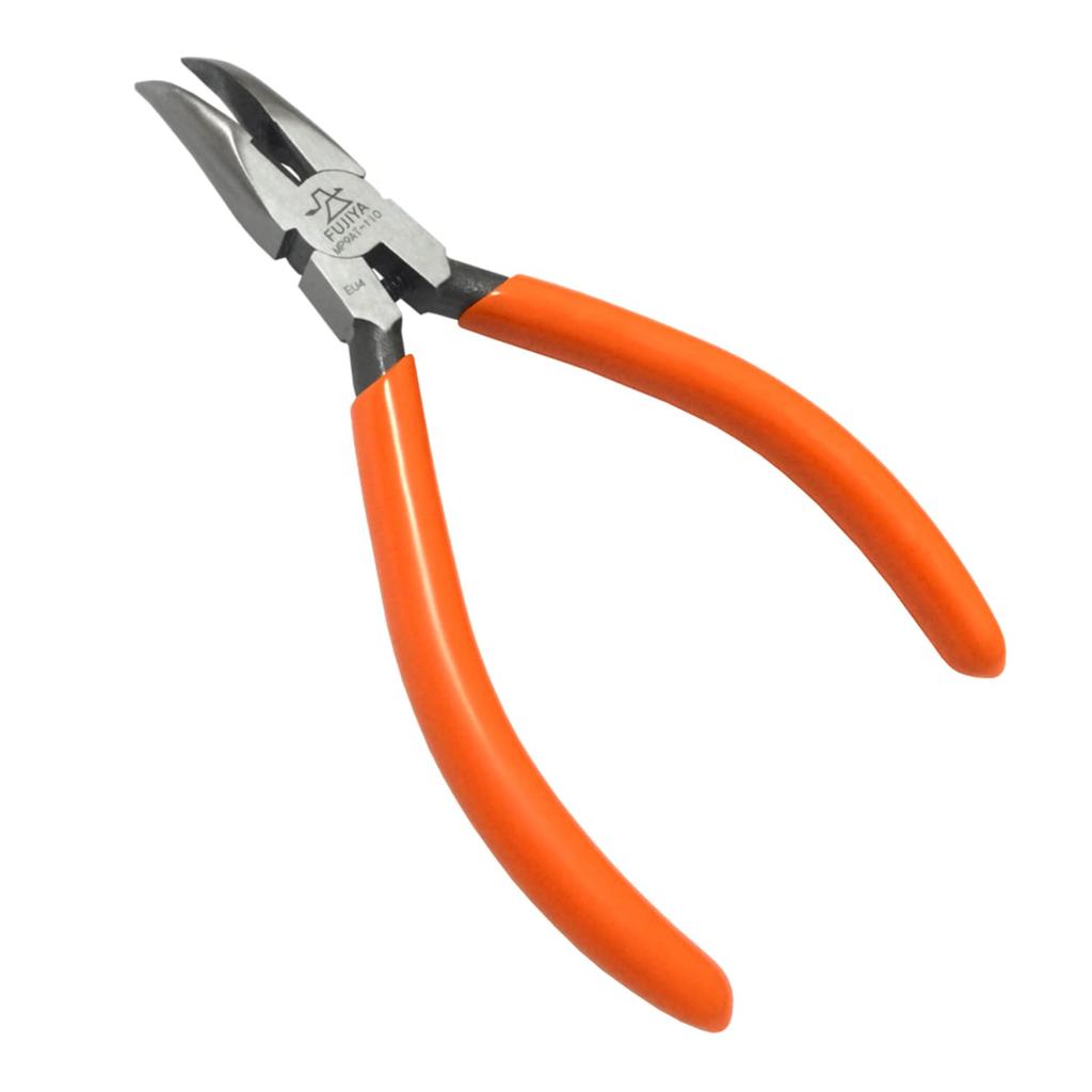 Fujiya Mini Tech Vertical Bending Short Nose Radio Pliers (without Serrations), 110mm, MP9AT-110