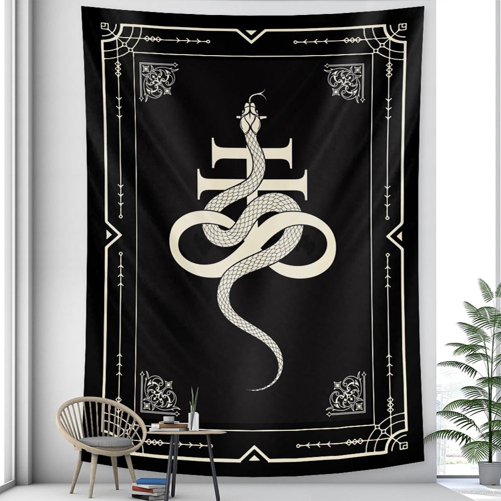 Tarot Psychedelic Scene Art Tapestry Occult Witchcraft Divination Wall Hanging Hippie Boho Decor Bedroom Home Decor
