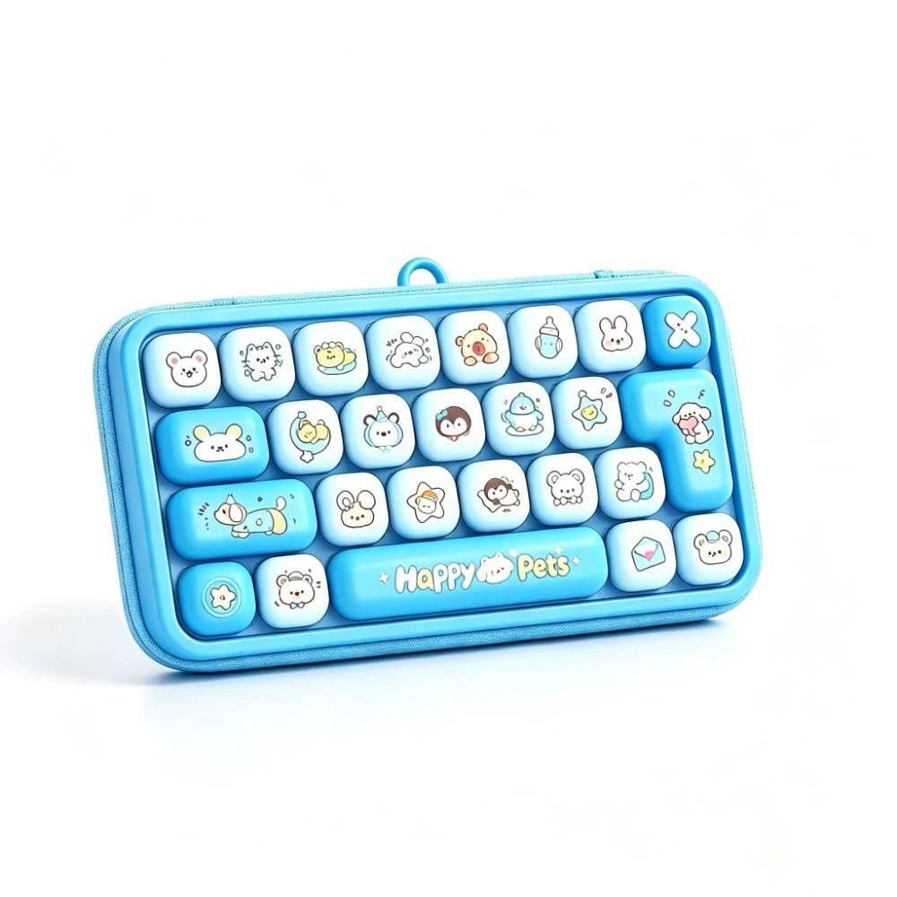 26-Tasten Mini-Tastatur Anhänger Transparente Zweifarbige Tastatur Schlüsselanhänger Kinder Tasche