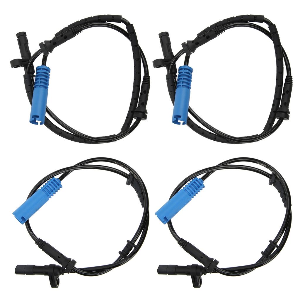 4Pcs Set ABS Wheel Speed Sensor Front Rear Left Right Side Replacement 34526756384