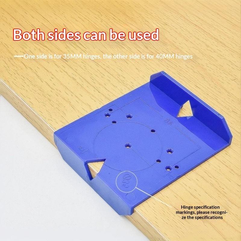 1Set Hinge Punching Positioning Ruler Template Woodworking Hinge Installation Auxiliary Tool Hinge Drilling Locator Cabinet Door