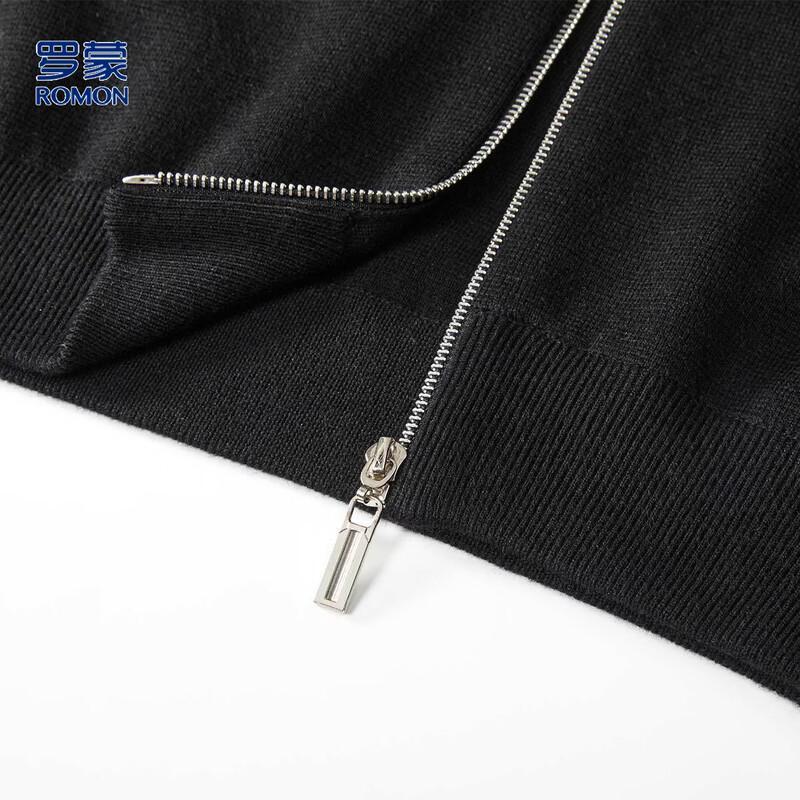 ROMON Men's Casual Solid Color Baseball Jacket