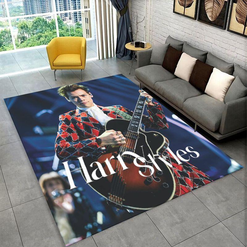 Fashion Harry Styles Singer Star Carpet Rug for Bedroom Living Room Sofa Playroom Doormat Home Decor,Kid Area Rug Non-slip