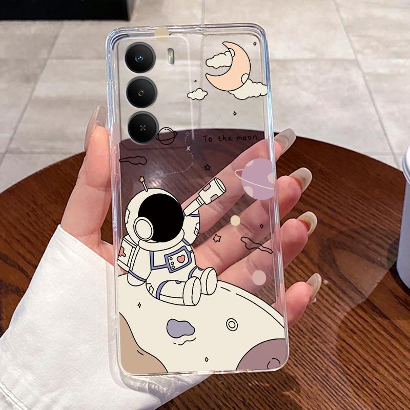 Casing For Realme C71 Case RMX5303 Silicone Aesthetic Cute Cat Cartoon Fashion Astronaut Transparent Cover C71 Realme Phone Case