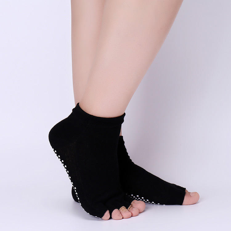 Open-Toed Yoga Socks Without Back, Women'S Professional Non-Slip Five-Finger Socks Are Customized For Export.