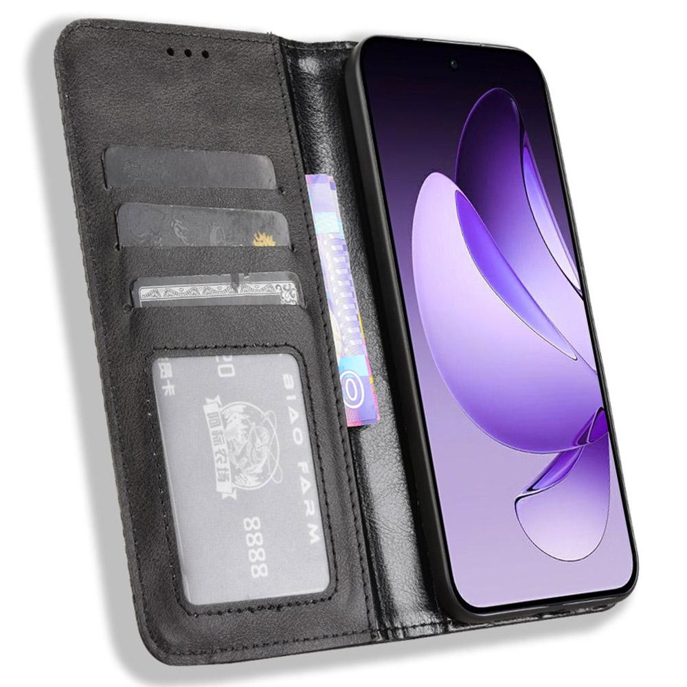 

Для Oppo Reno13 5G (Глобальний) Шкіряний чохол гаманець підставка ретро текстури кришки телефону Brown