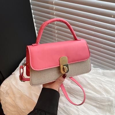 Schloss-Design schlichte Damen neue Frühjahrsmode Retro lässige Schulter kleine quadratische Tasche