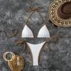 Sexy Multi-color Cross-strap Three-point Split Bikini Beach Swimsuit