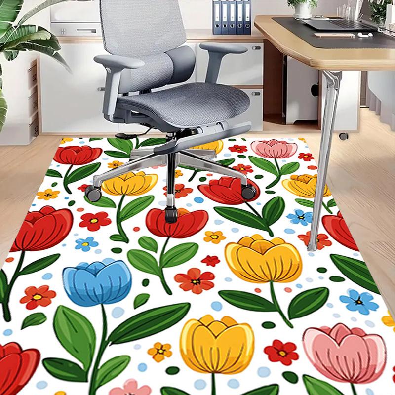 1PC Tulip Flowers Extra Large Non-Slip Floor carpet, Office, family, bedroom, Studio - Large Area RugJ0333