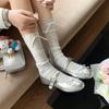 Fashion Versatile Bow Flat Mary Jane Shoes Children's Spring and Summer 2025 New College Style Skirt Single Shoes