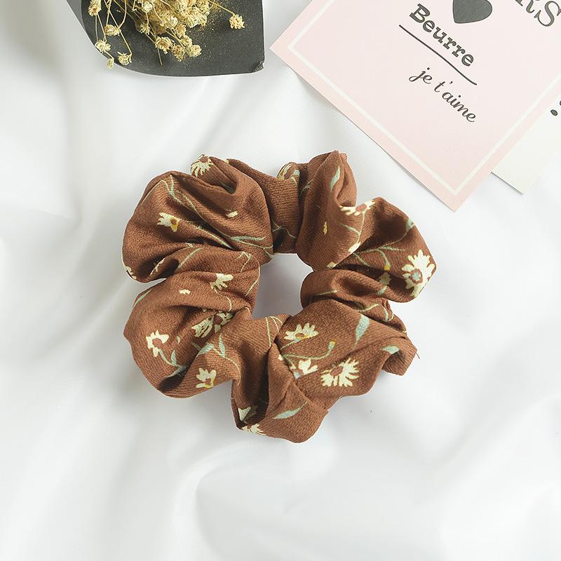 Small Fresh Large Intestine Ring Spring Summer Autumn And Winter Head Flower Chiffon Fabric Pig Large Intestine Hair Band Headgear Women'S Headband