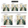 Plane Printing Popular Curtains Peacock Elegance Durable Polyester Without Rod Decorations Home Bedroom Curtain Set Of 2 Made Washable Ready